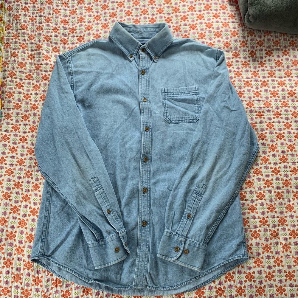 Light Blue Denim Button-Up - Men’s Size Medium